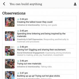 image representing the Timeline Feature for the Observer Application